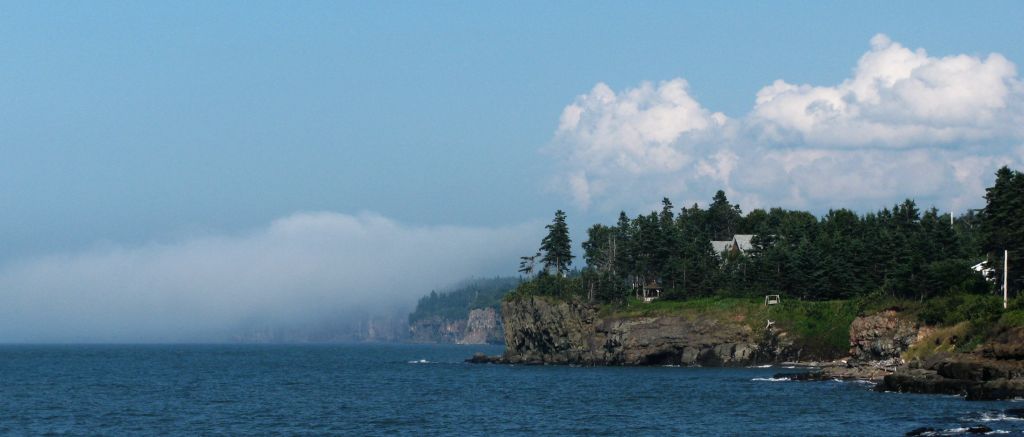 Fundy fog from above