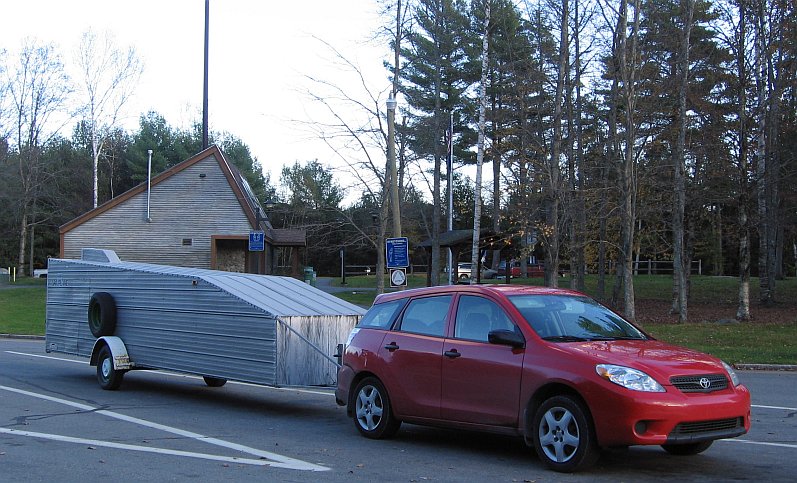 C-FVKA in the trailer in Maine heading for Sugarbush